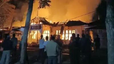 Kantor Dinas Pertanian Tanah Datar Terbakar, Diduga akibat Korsleting Listrik