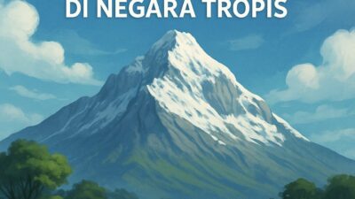 Fenomena Langka! Gunung Bersalju Abadi di Papua, Indonesia