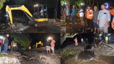 Pemko Pariaman Kerahkan Alat Berat, Genangan Air di Lohong Mulai Surut