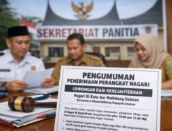 Nagari III Koto Aur Malintang Selatan Buka Pendaftaran Perangkat Nagari, Formasi Kasi Kesejahteraan
