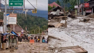 Banjir Bandang Terjang Maninjau Malam Tahun Baru, Jalur Lubuk Basung–Bukittinggi Lumpuh