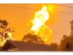 Ledakan Pipa Gas TGI di Inhil Riau, 10 Warga Luka dan Kendaraan Hangus Terbakar