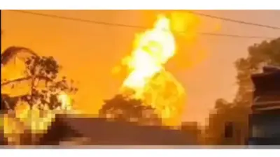 Ledakan Pipa Gas TGI di Inhil Riau, 10 Warga Luka dan Kendaraan Hangus Terbakar