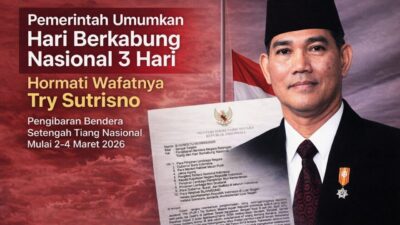 Pemerintah Tetapkan Hari Berkabung Nasional 2–4 Maret 2026, Bendera Setengah Tiang untuk Try Sutrisno